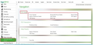 TDS calculation in Sage ERP Solutions 