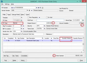 Blanket Purchase Order in ERP Software