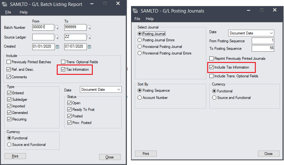 Sage 300cloud Batch Listing