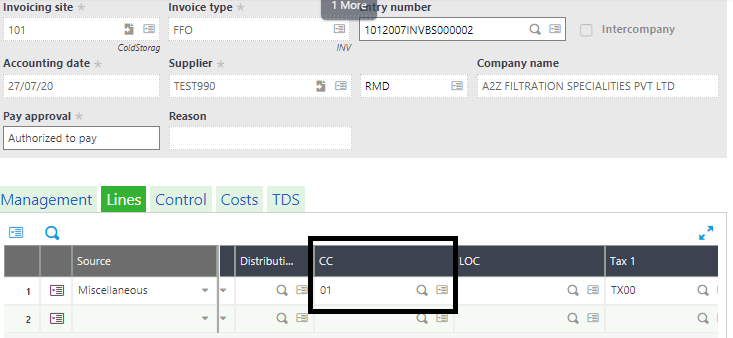 Master Code Change Functionality in Sage X3