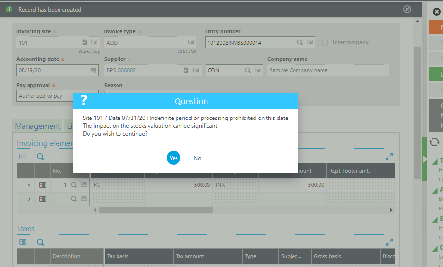 Sage X3 Cost Functionality