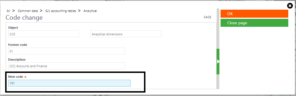 Master Code Change Functionality in Sage X3 