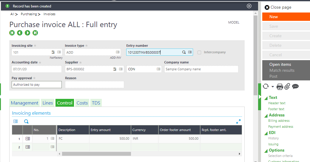 Sage X3 Cost Functionality