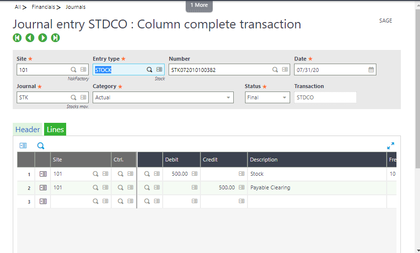 Sage X3 Cost Functionality