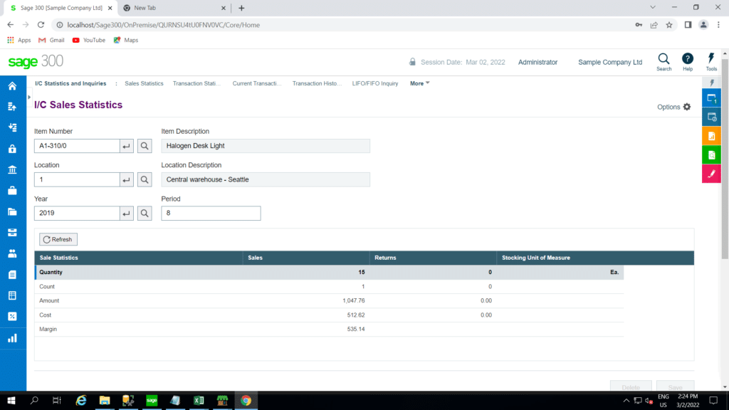 Sales Statistics