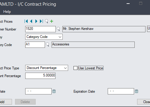 Contract pricing