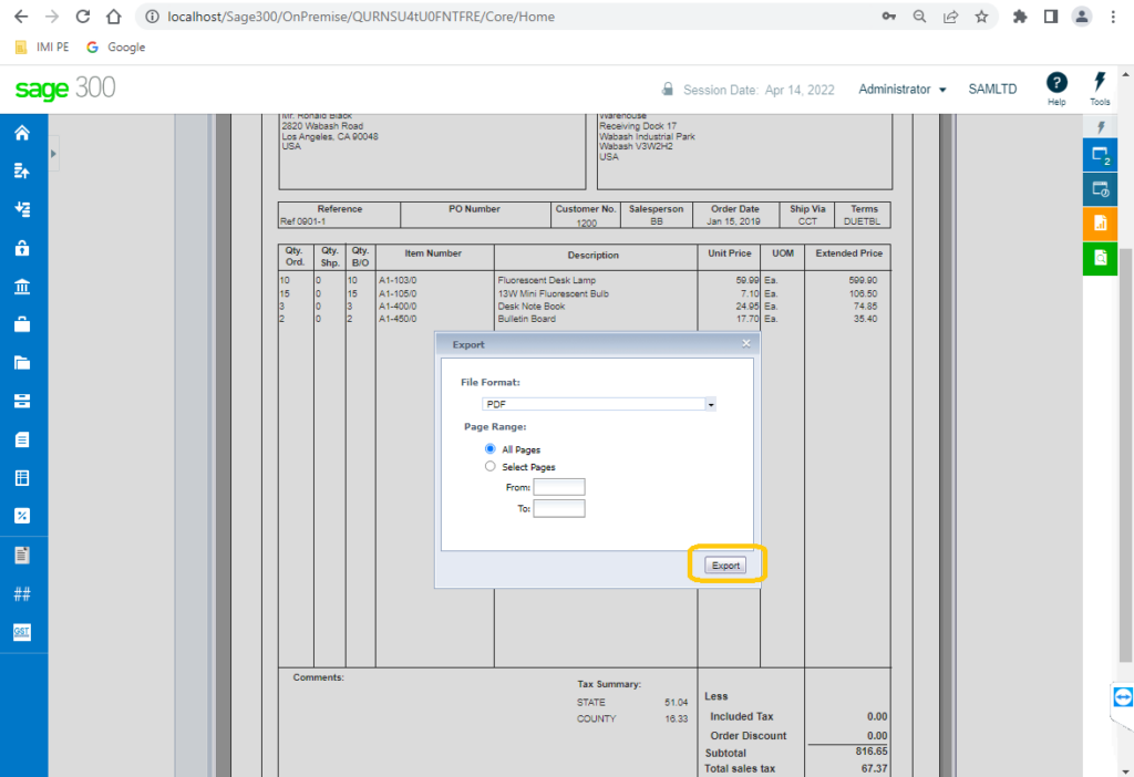 Sage 300cloud - report files