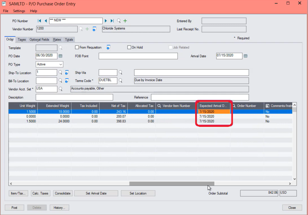 Purchase Order New features and improvements in Sage 300 Version 2022