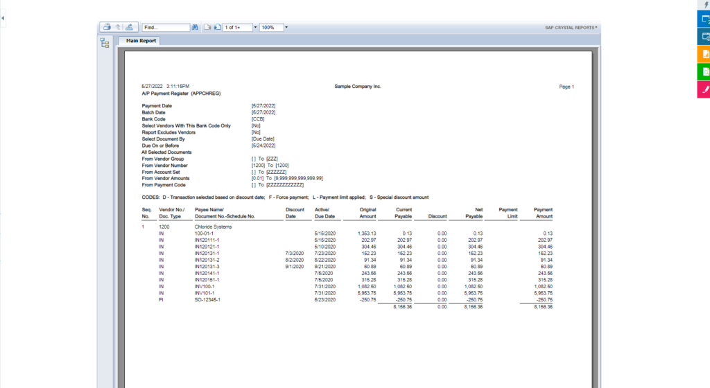 Create Payment Batch in Sage 300 Cloud