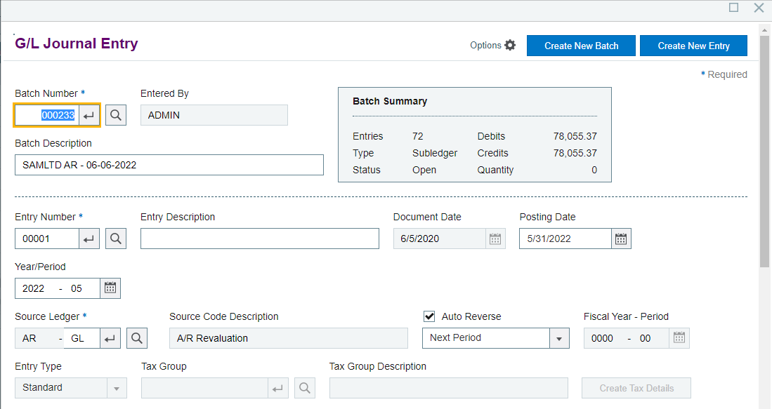 AR exchange revaluation - Sage Software