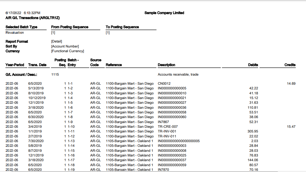 AR exchange revaluation - Sage Software