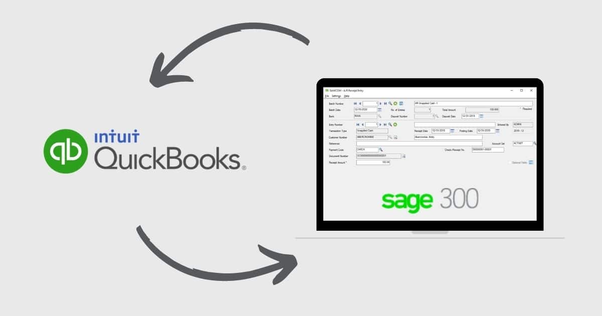 import data from Quickbooks to Sage 300