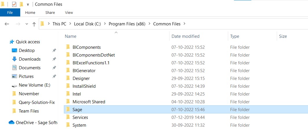 Common files in Sage 300