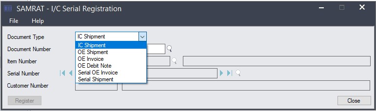 Serial Registration