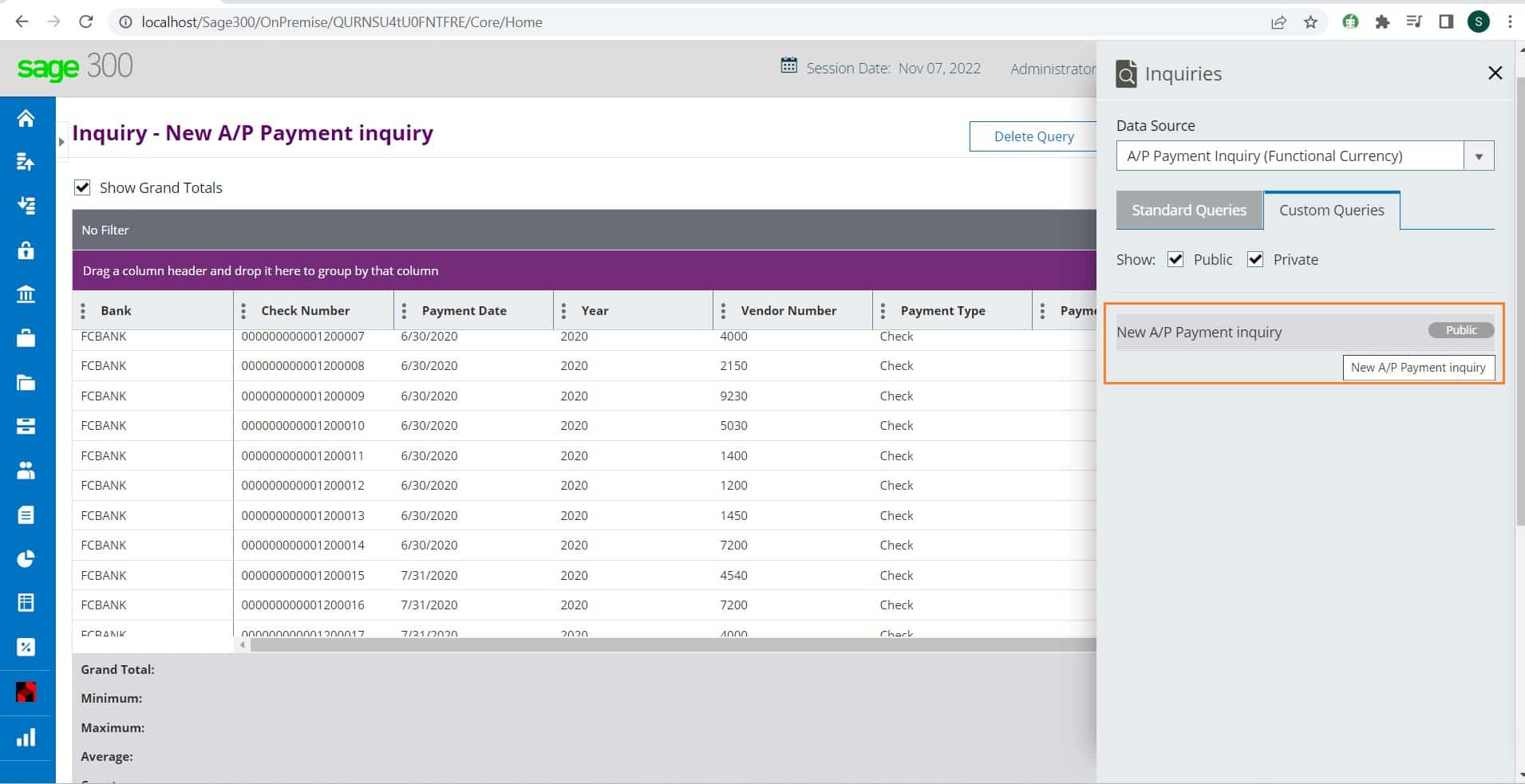 Sage 300- New A/P