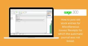 How to post Old Stock Entries for Miscellaneous Receipts