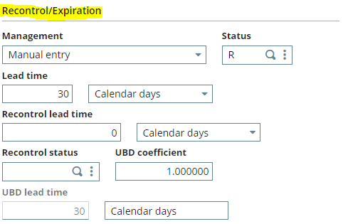 Sub Lot Expiry Management