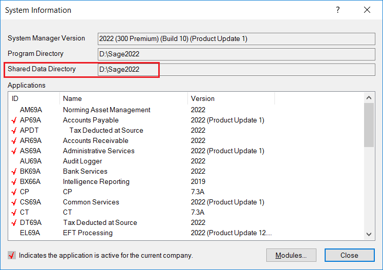 System Information in Sage 300 