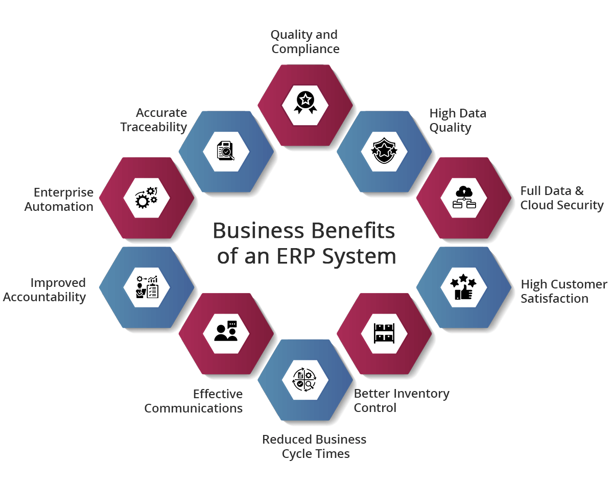 what are the primary business benefits of an erp system?