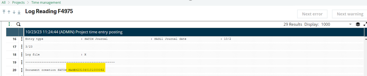 Log Reading - Project Entry