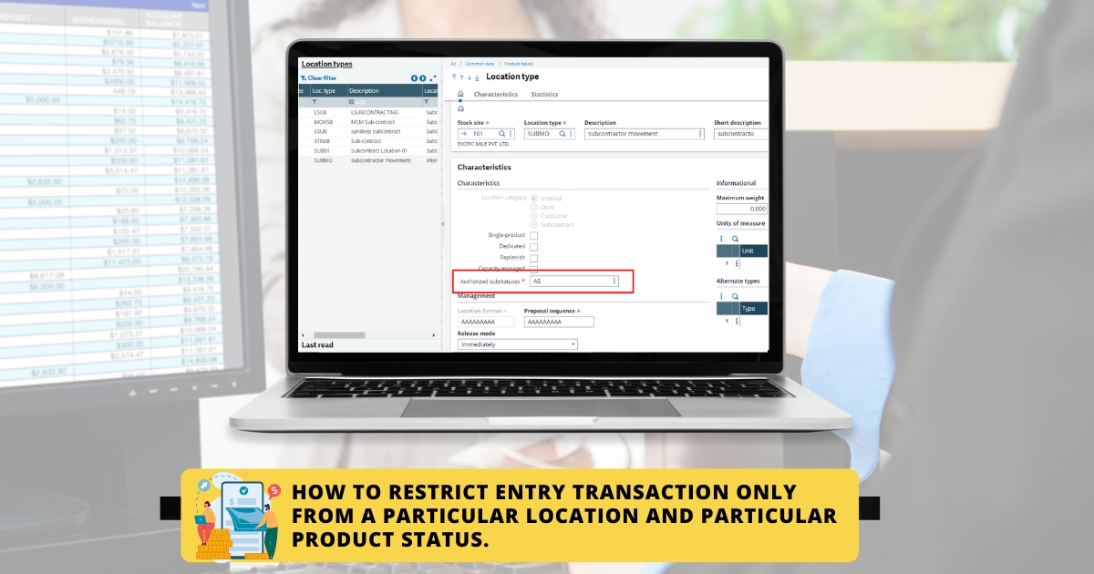 restrict Entry Transaction in Sage X3