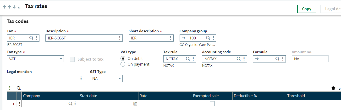 Tax Rate