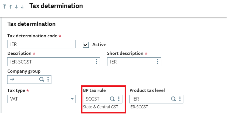 Tax Determination