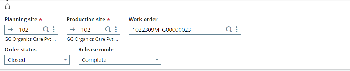 Create Work Order