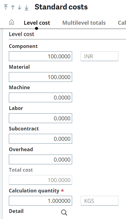 Standard Cost