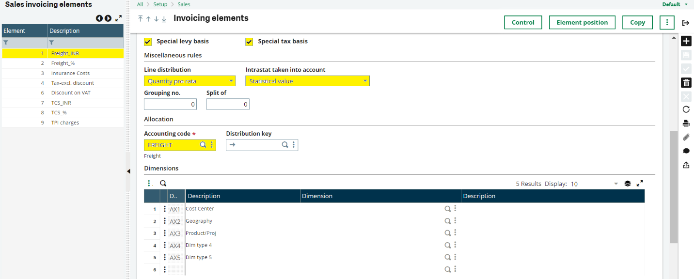 Invoicing Elements 2