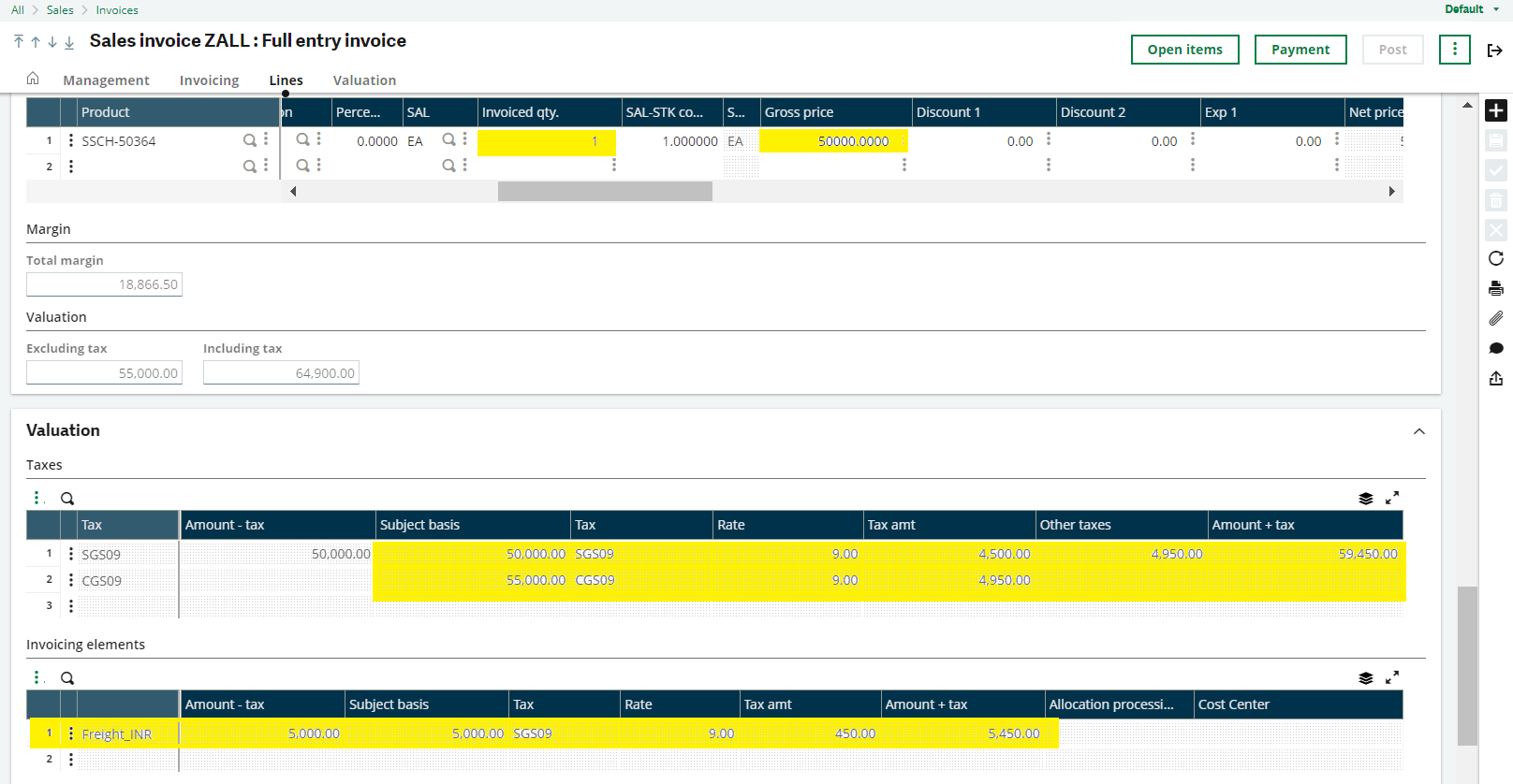 Invoice Sales