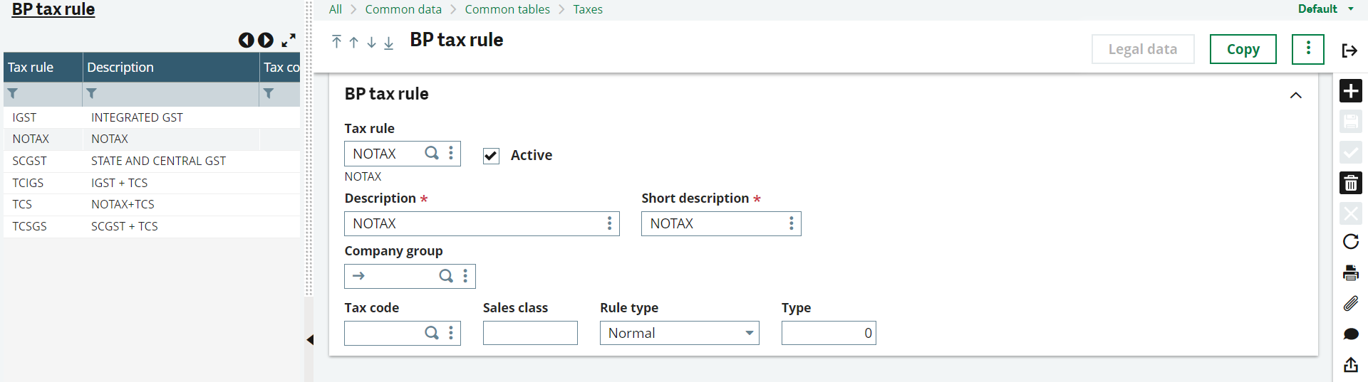 BP Tax in Sage X3