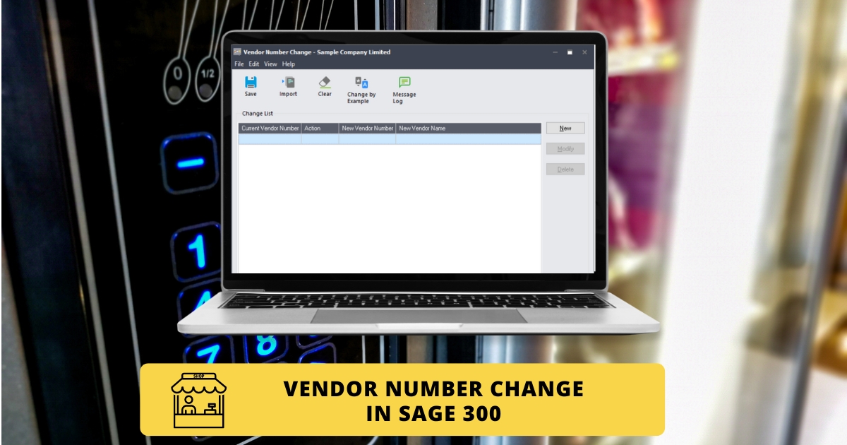 Vendor Number Change in Sage 300