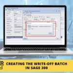 Creating the Write-Off Batch in Sage 300