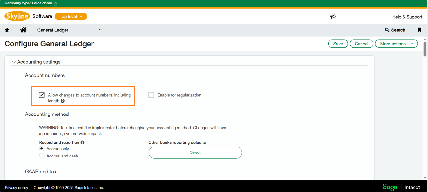Increasing GL Account Length