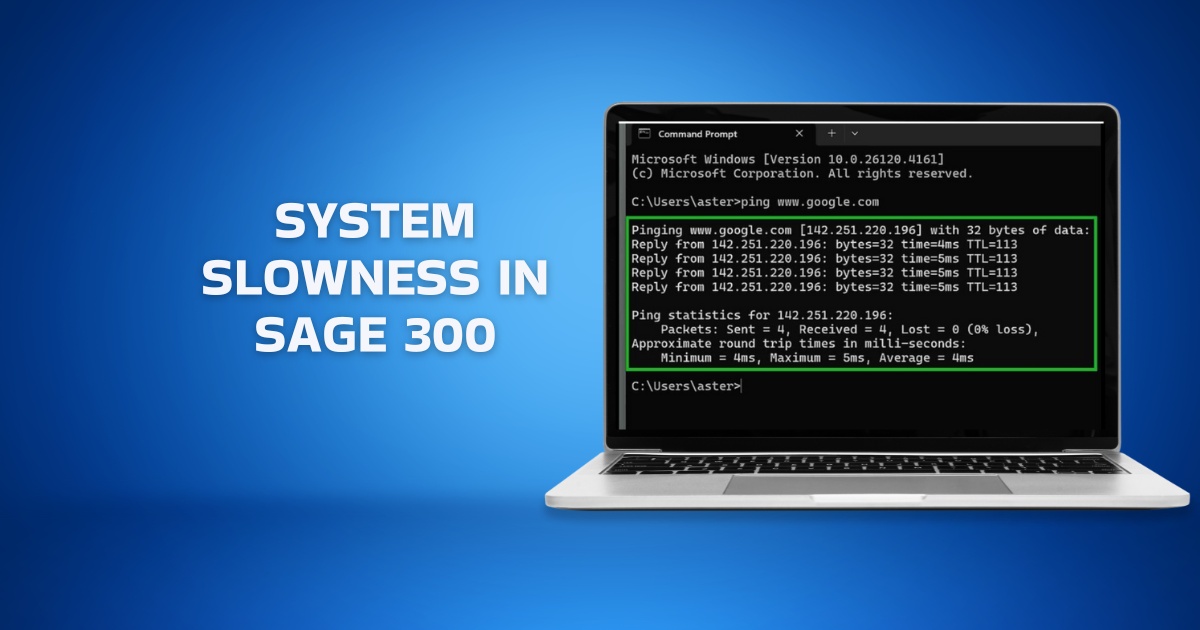System Slowness in Sage 300