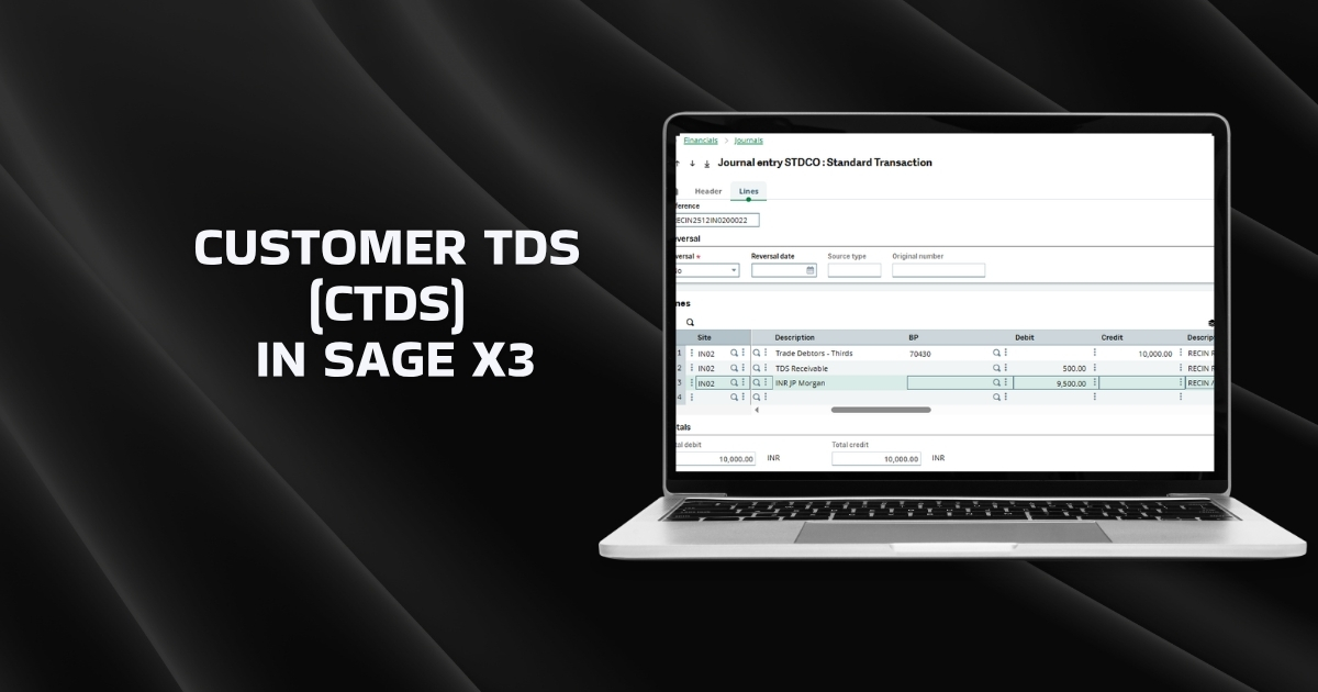Customer TDS (CTDS) in Sage X3