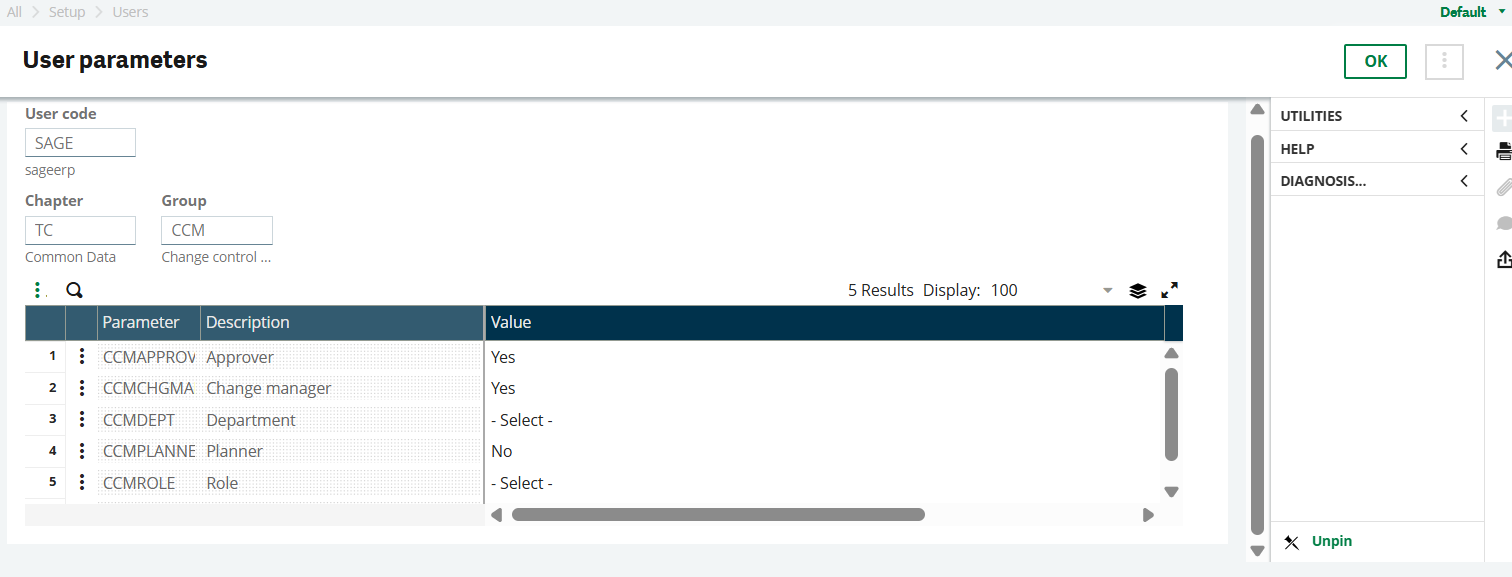 Users in Change Request in Sage X3