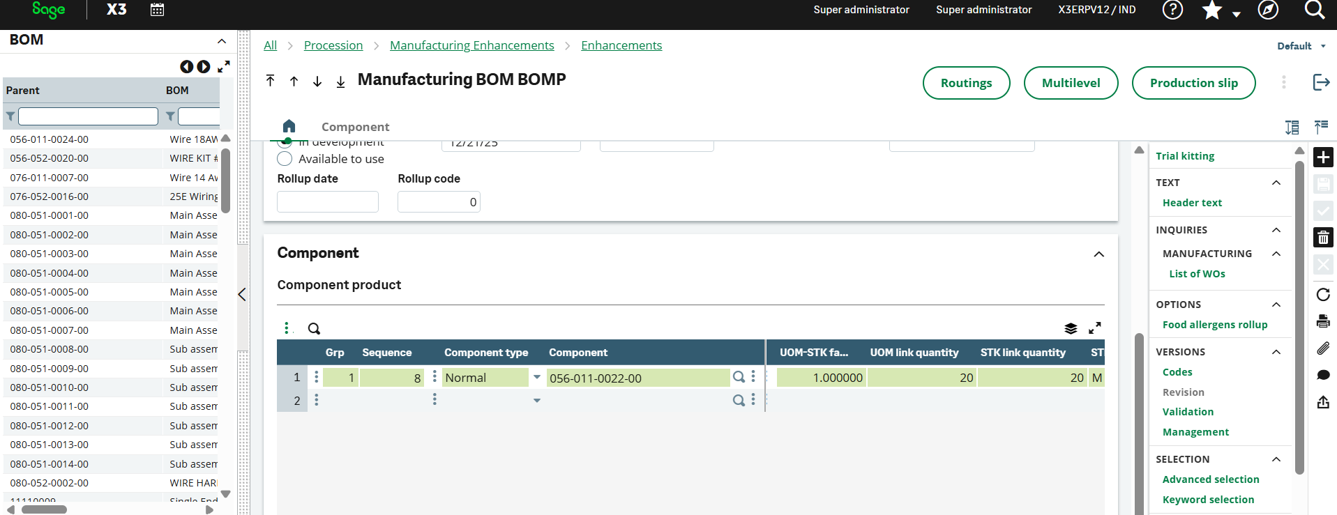 revised value in change request