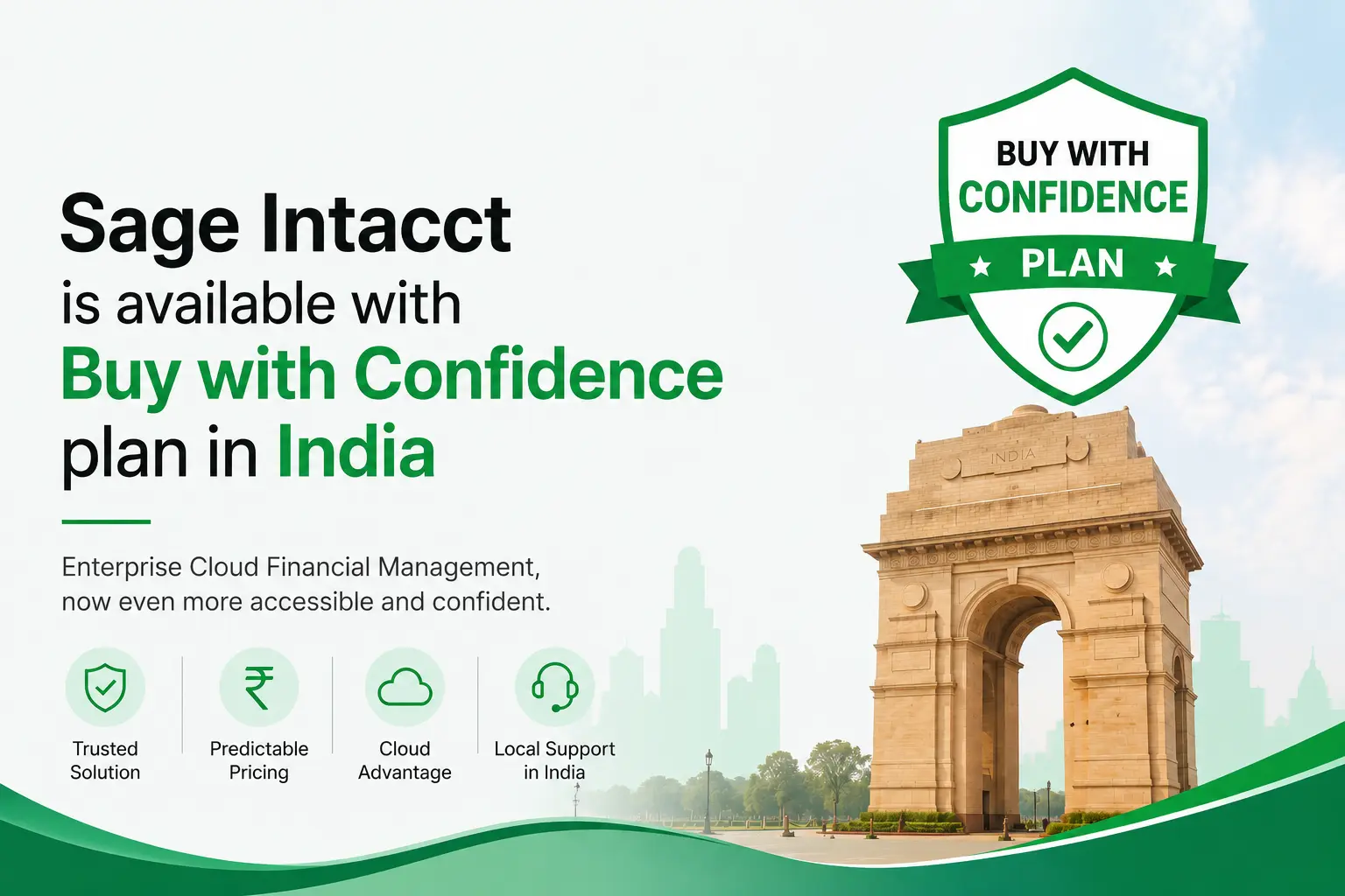 Buy with Confidence plan in India with sage intacct