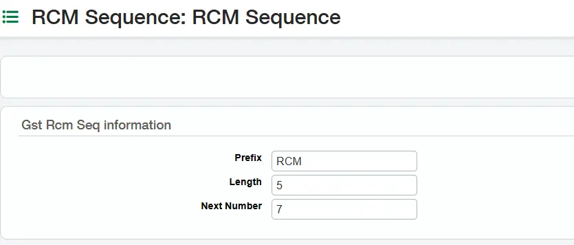 GST RCM Sequence