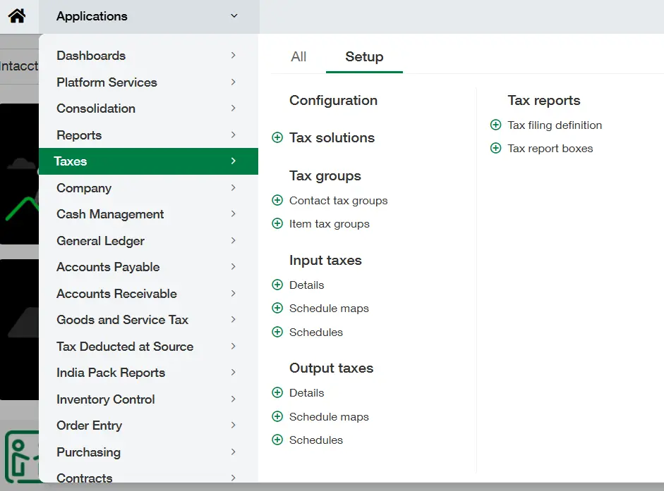 Sage Intacct India tax setup