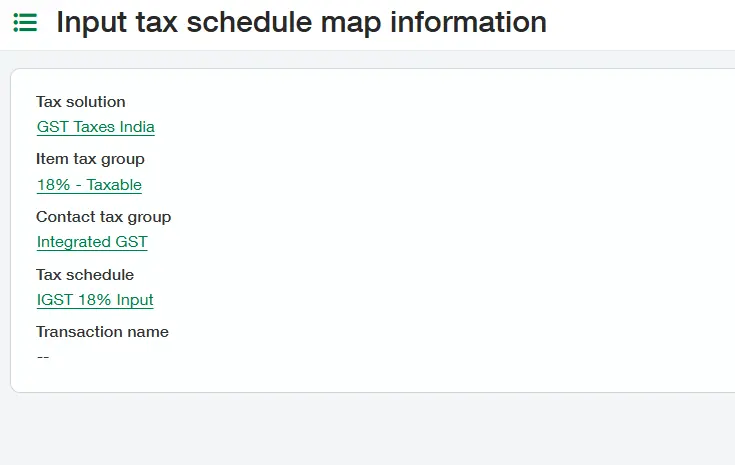 Tax Schedule Map