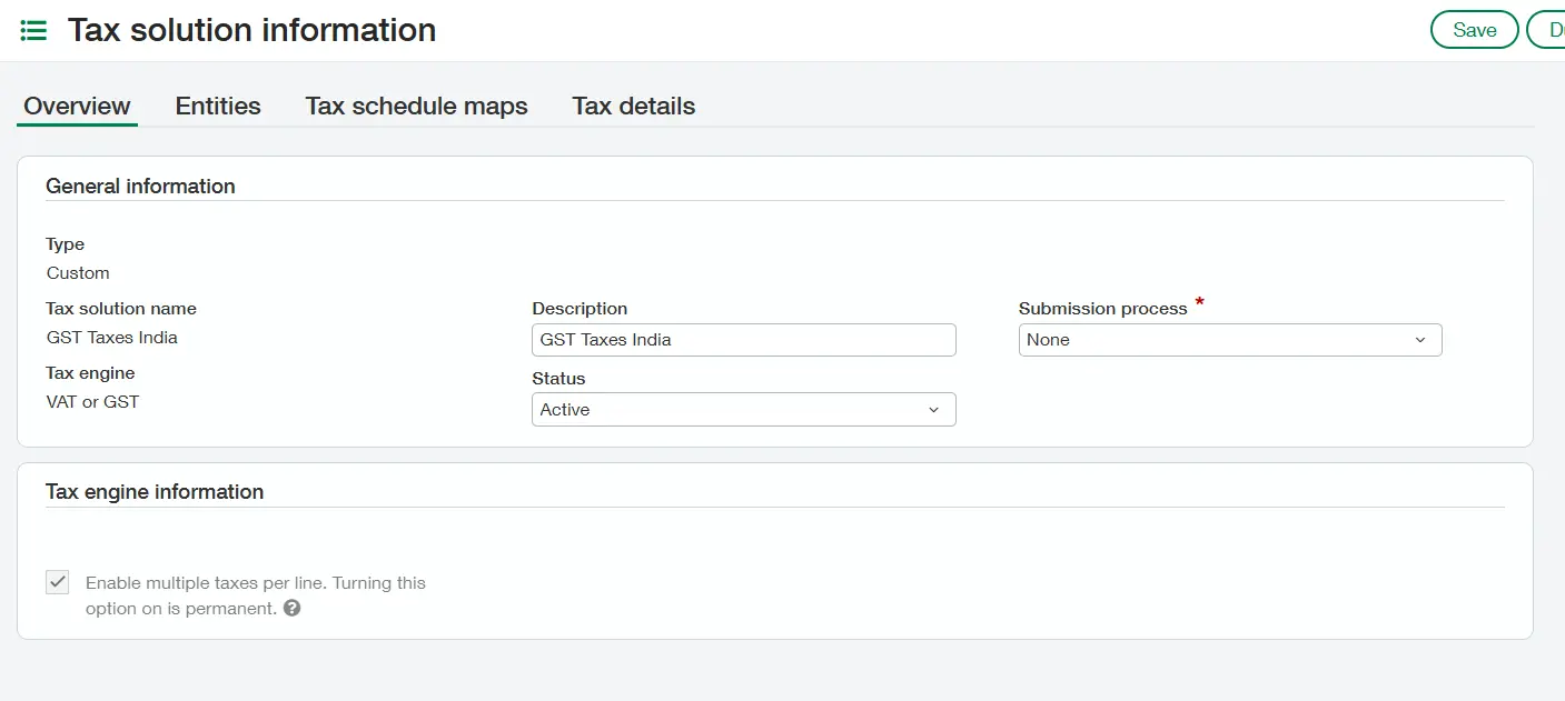 Tax Solution Information