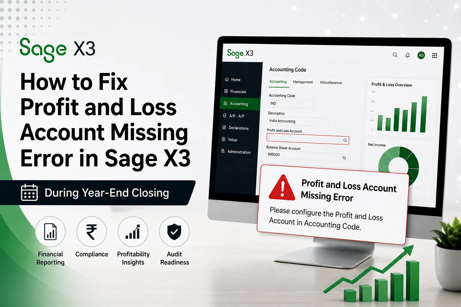 How to Fix Profit and Loss Account Missing Error in Sage X3 During Year-End Closing